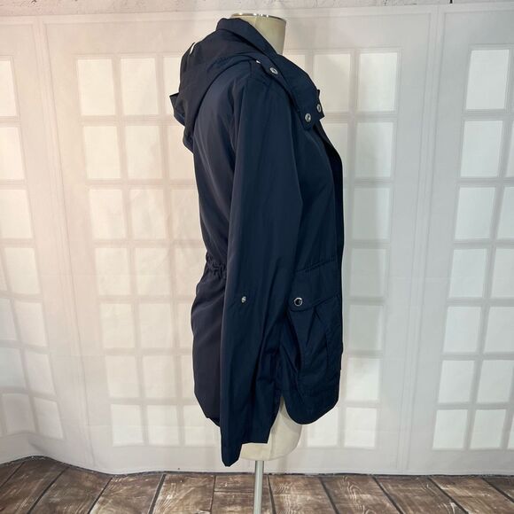 French Connection Navy Hooded Lightweight Water Resistant Fall Jacket Size XS - Picture 5 of 12